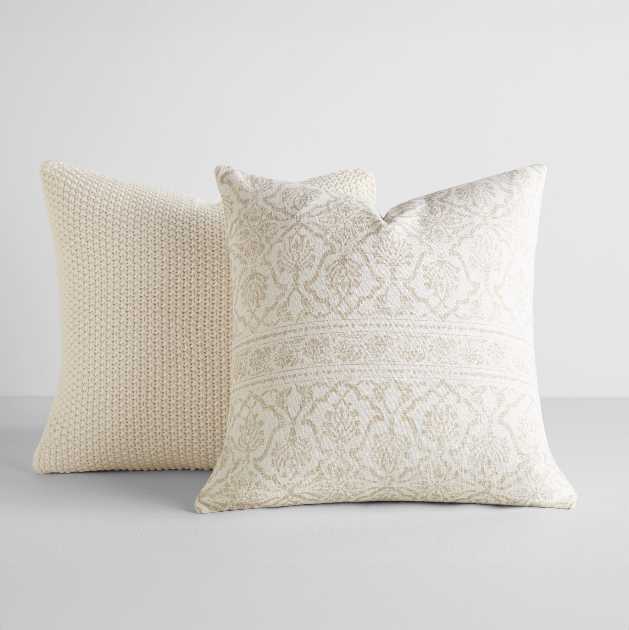 2-Pack Cotton Slub Decor Throw Pillows in Jacobean by Comfort Canopy