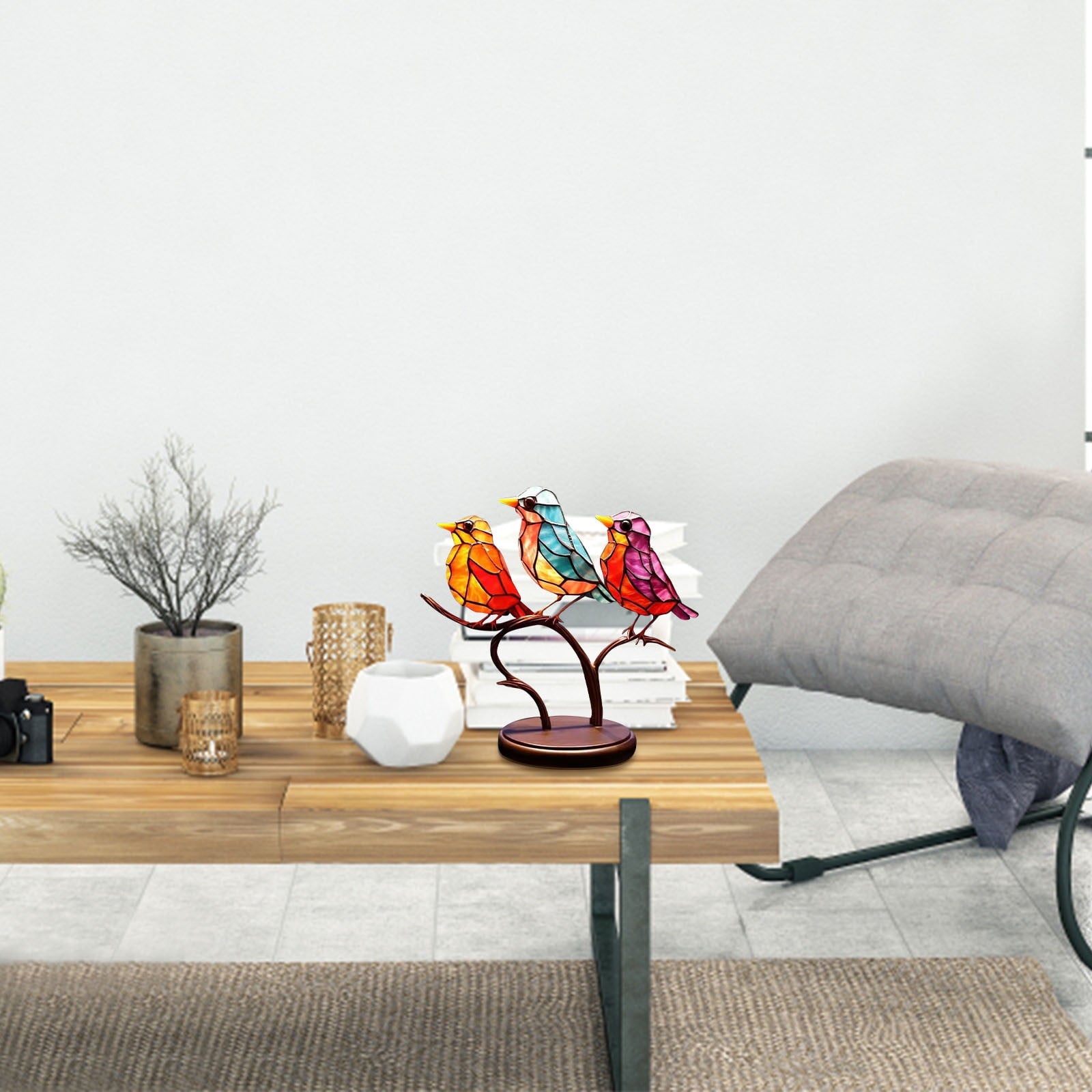 BadyminCSL Household Items on Clearance under $10 Colorful Bird Decorations, Home Decoration Decorations, Flower Bird Pendants, Bird Group Decorations