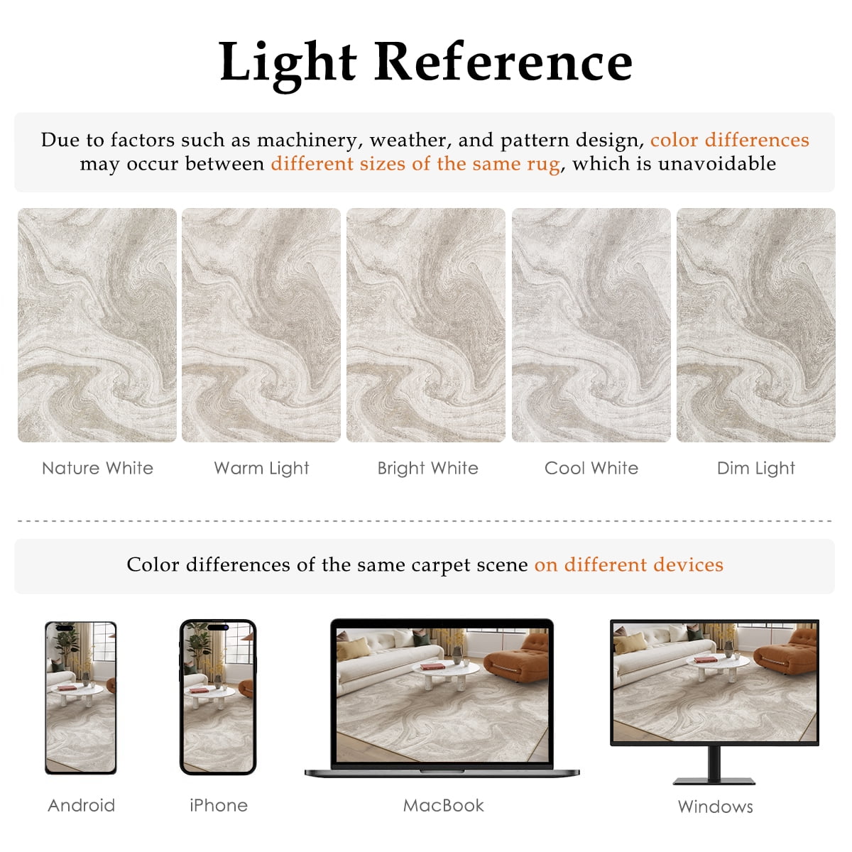 BERTHMEER 8'x10' Area Rugs for Living Room Large Abstract Bedroom Dining Room Farmhouse Modern Machine Washable Non-slip Contemporary Large Rugs,Beige