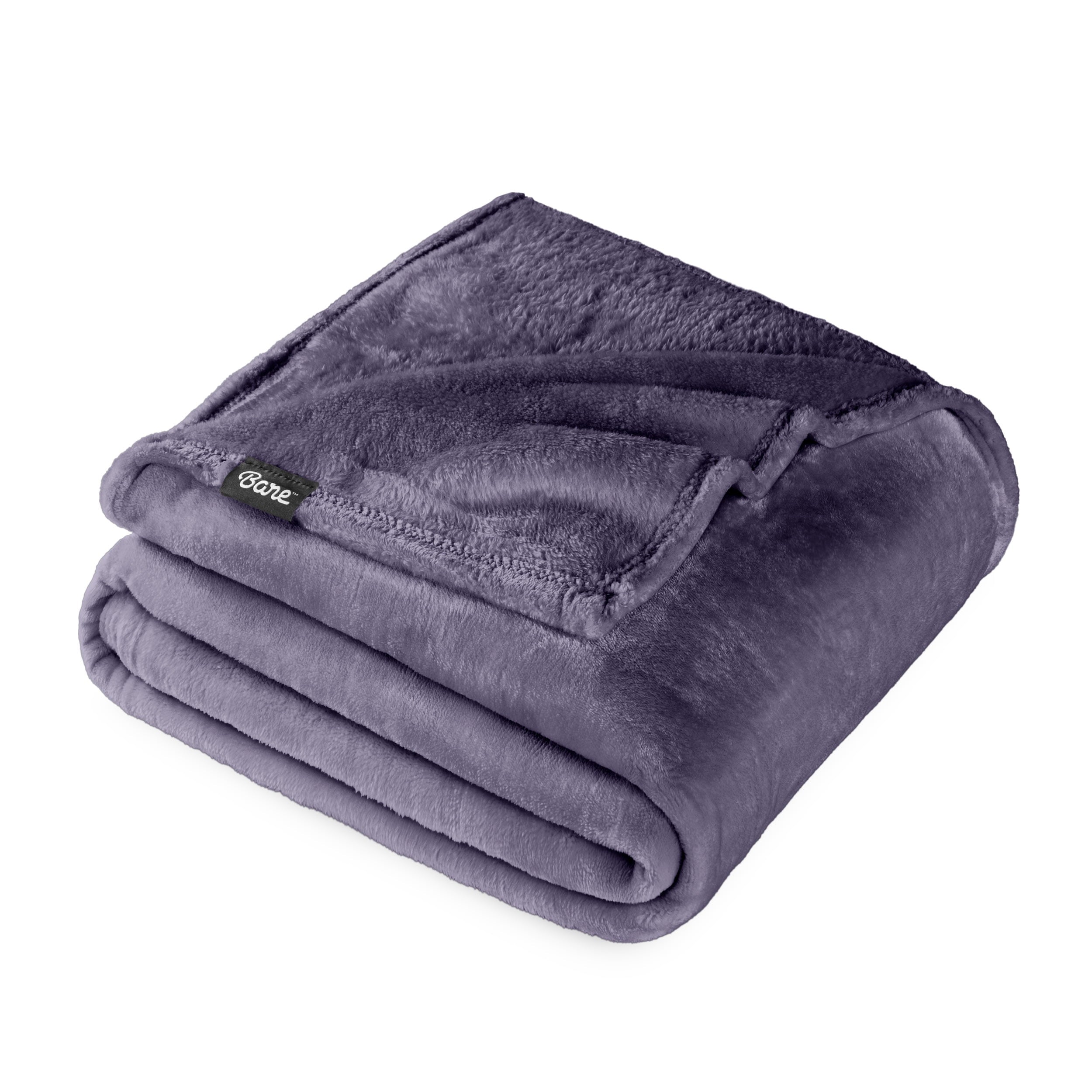 Bare Home Microplush Fleece Blanket - 300 GSM - Fuzzy Microfleece - Soft & Plush - Full/Queen, Gray
