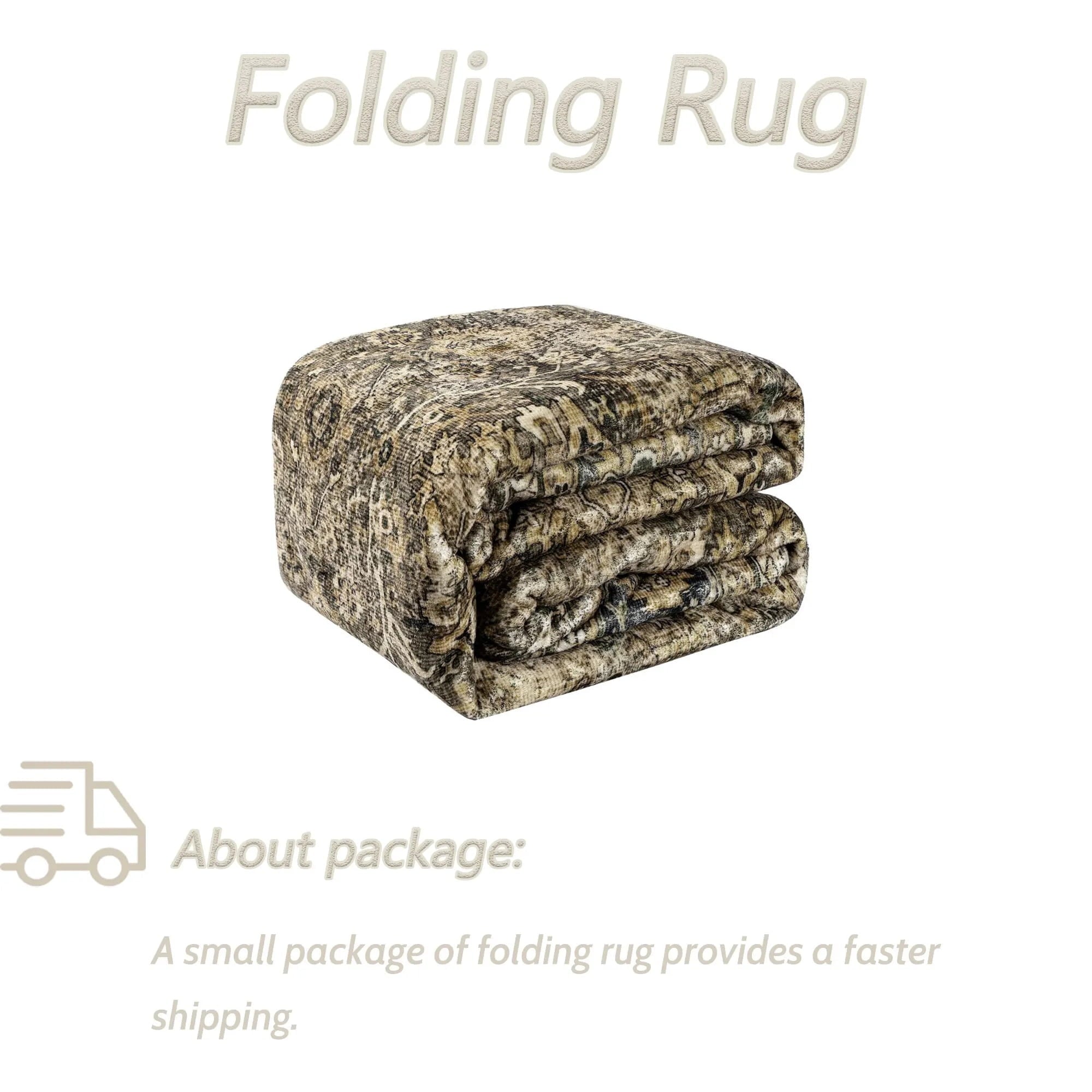 BERTHMEER 8'x10' Area Rugs for Living Room Bedroom Vintage Traditional Rugs Machine Washable Non-slip, Brown