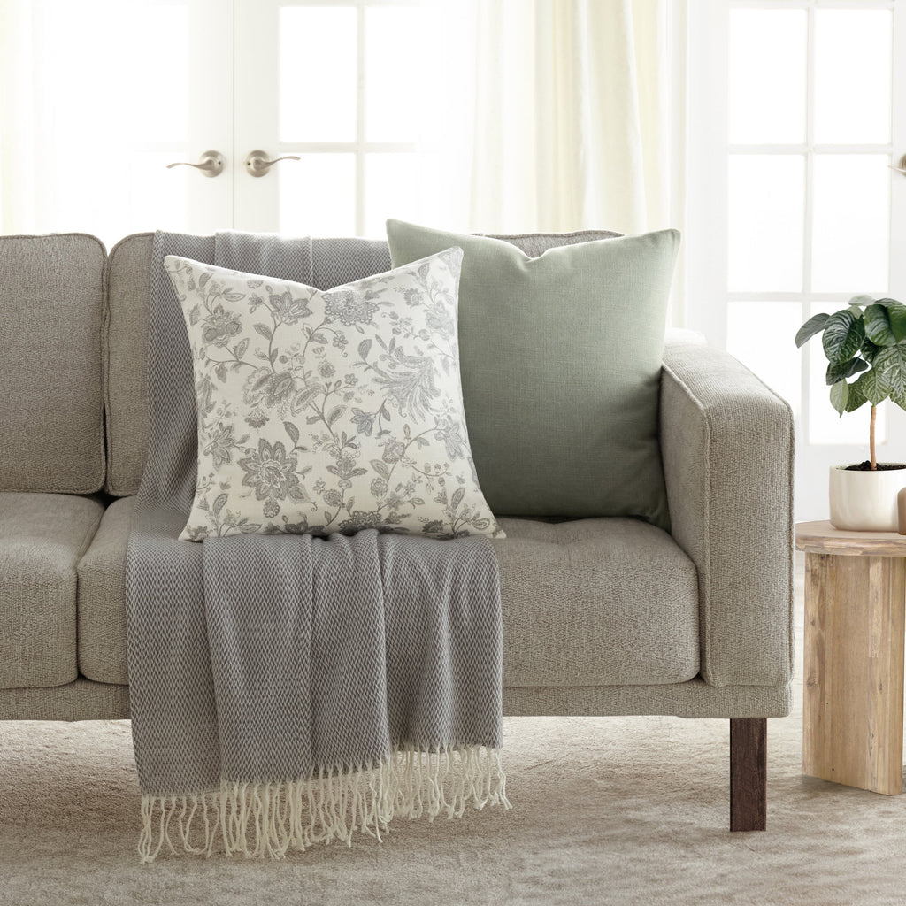 2-Pack Cotton Slub Decor Throw Pillows in Jacobean by Comfort Canopy